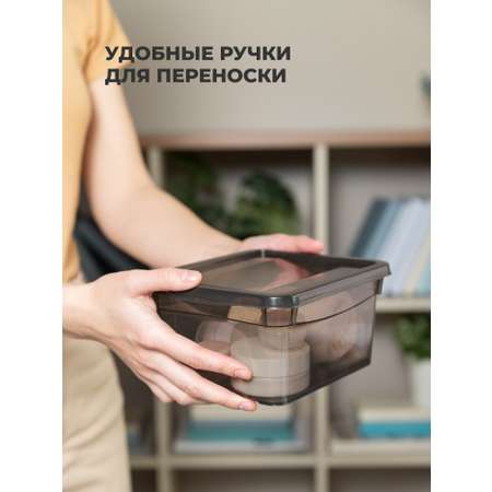 Ящики для хранения Бытпласт Кристалл 3шт по 2л