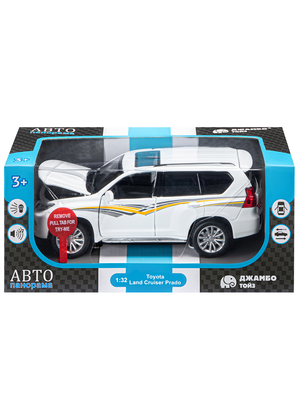 Внедорожник АВТОпанорама Toyota Land Cruiser Prado 1:32 JB1251319 - фото 14