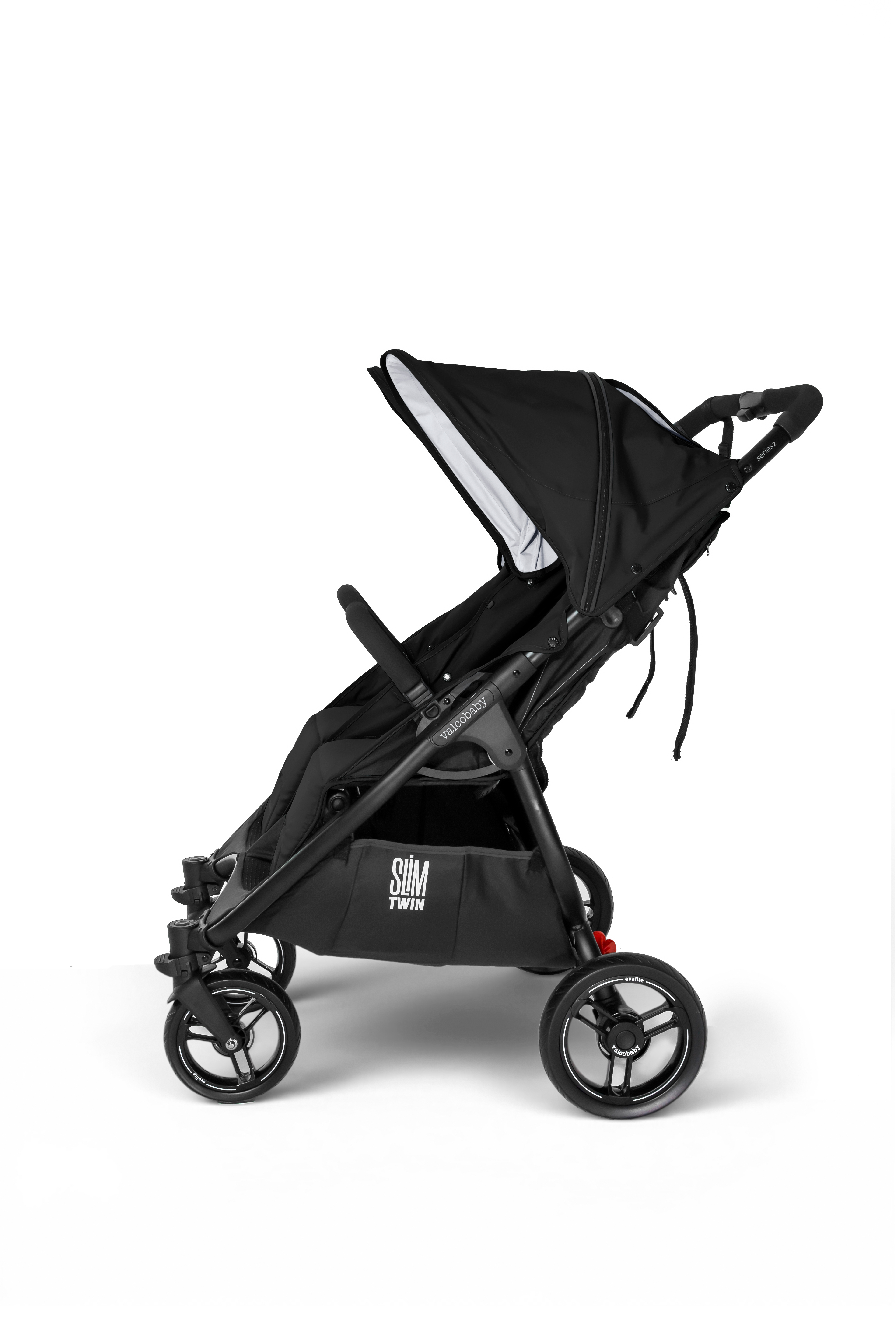 Коляска прогулочная для двойни Valco baby черный - фото 7