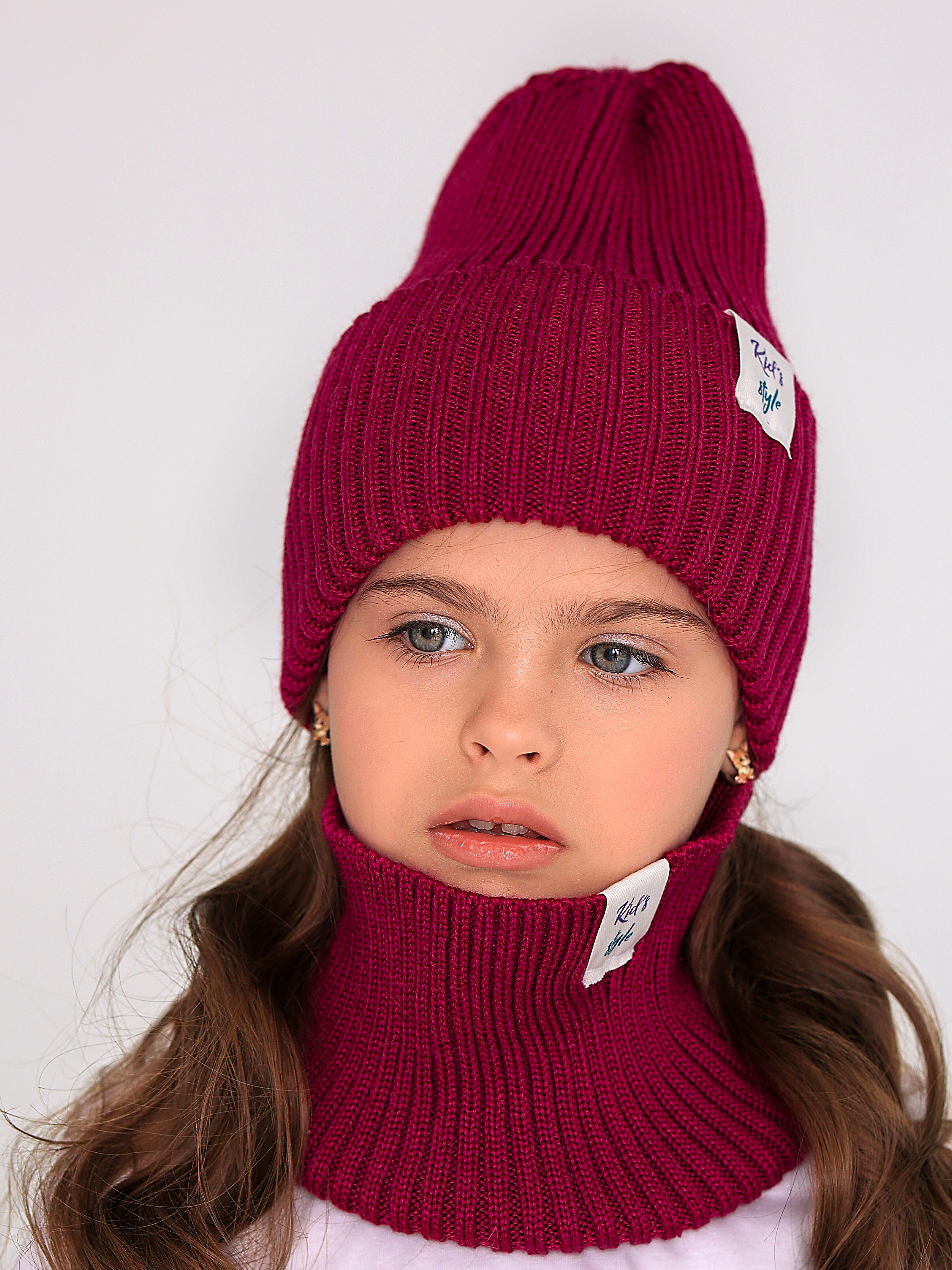 Шапка и снуд Nella Vitta NV20-Комплект/ягодный - фото 1