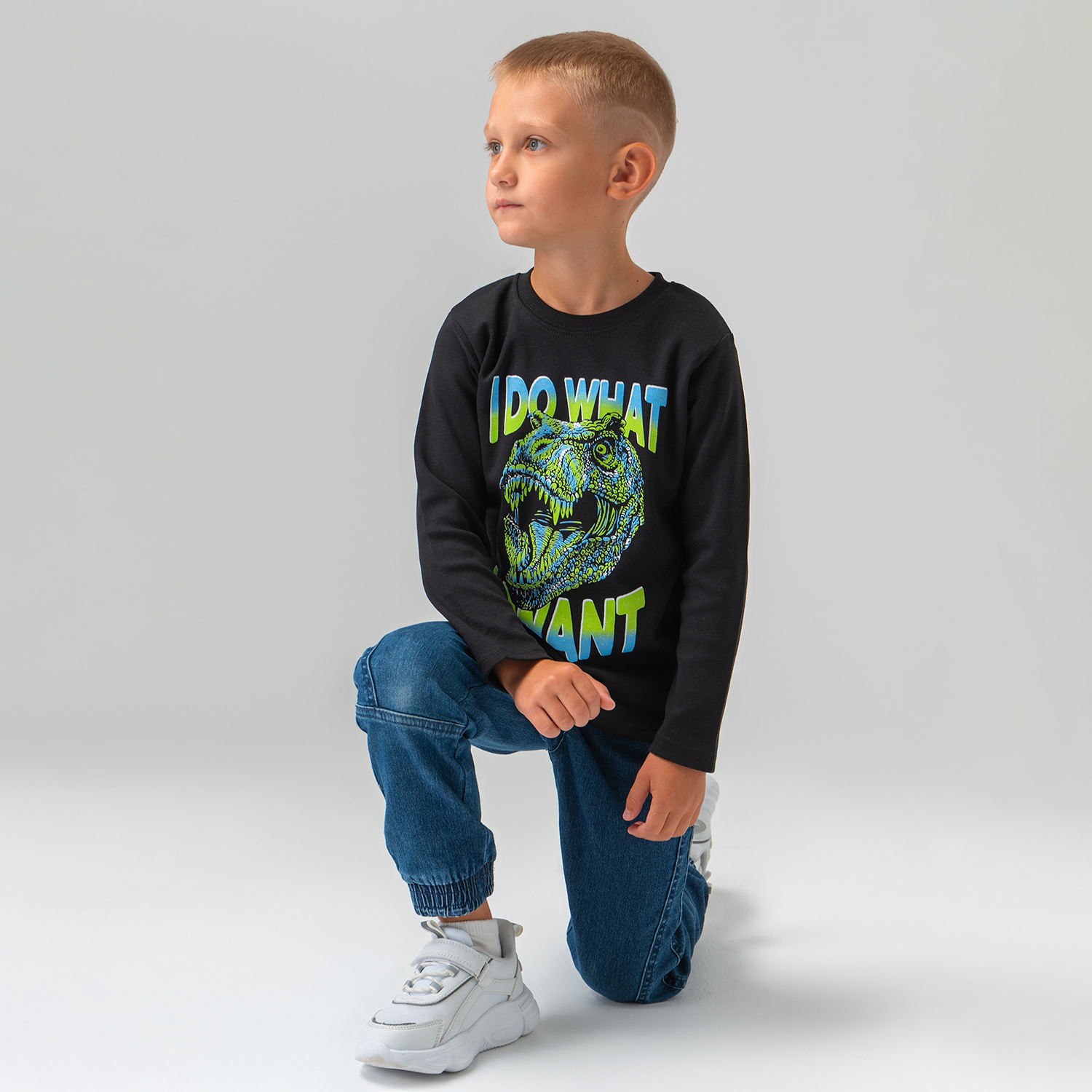 Лонгслив BONITO KIDS BK0467Mчерный - фото 4