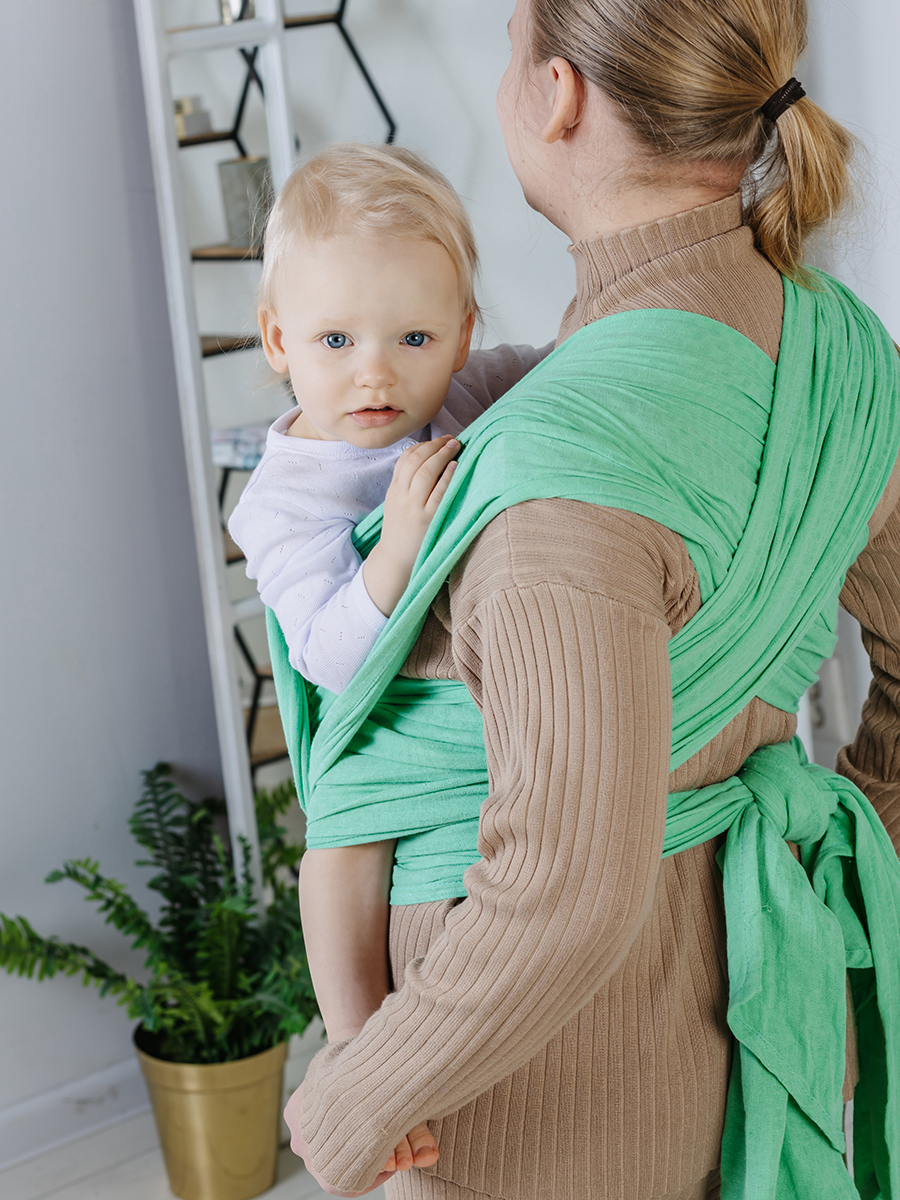 Слинг-шарф inlovery Муслин хлопок мятный - фото 3