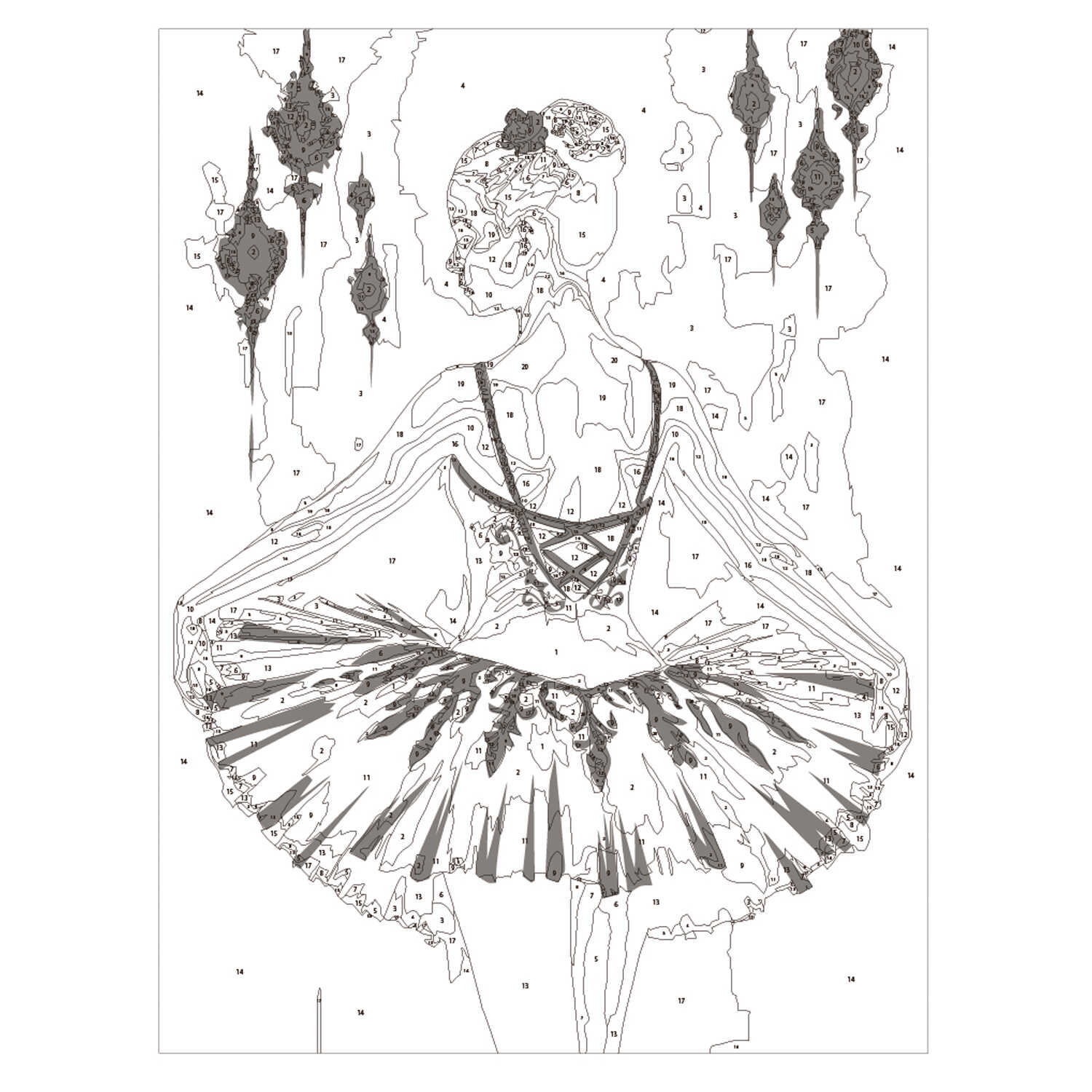 Картина по номерам Феникс + Балерина - фото 3