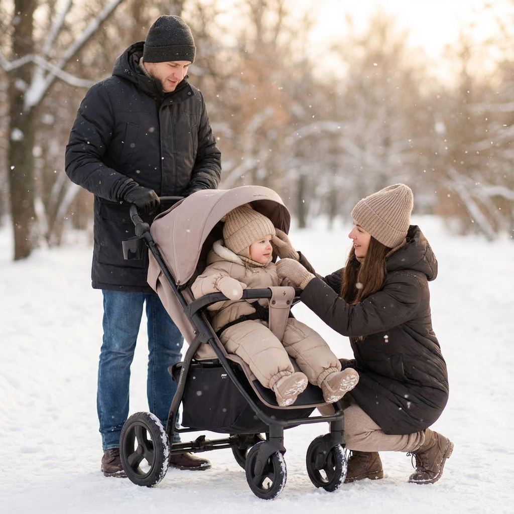 Коляска прогулочная MOWbaby MOWBaby Stormy, mocca бежевый - фото 2