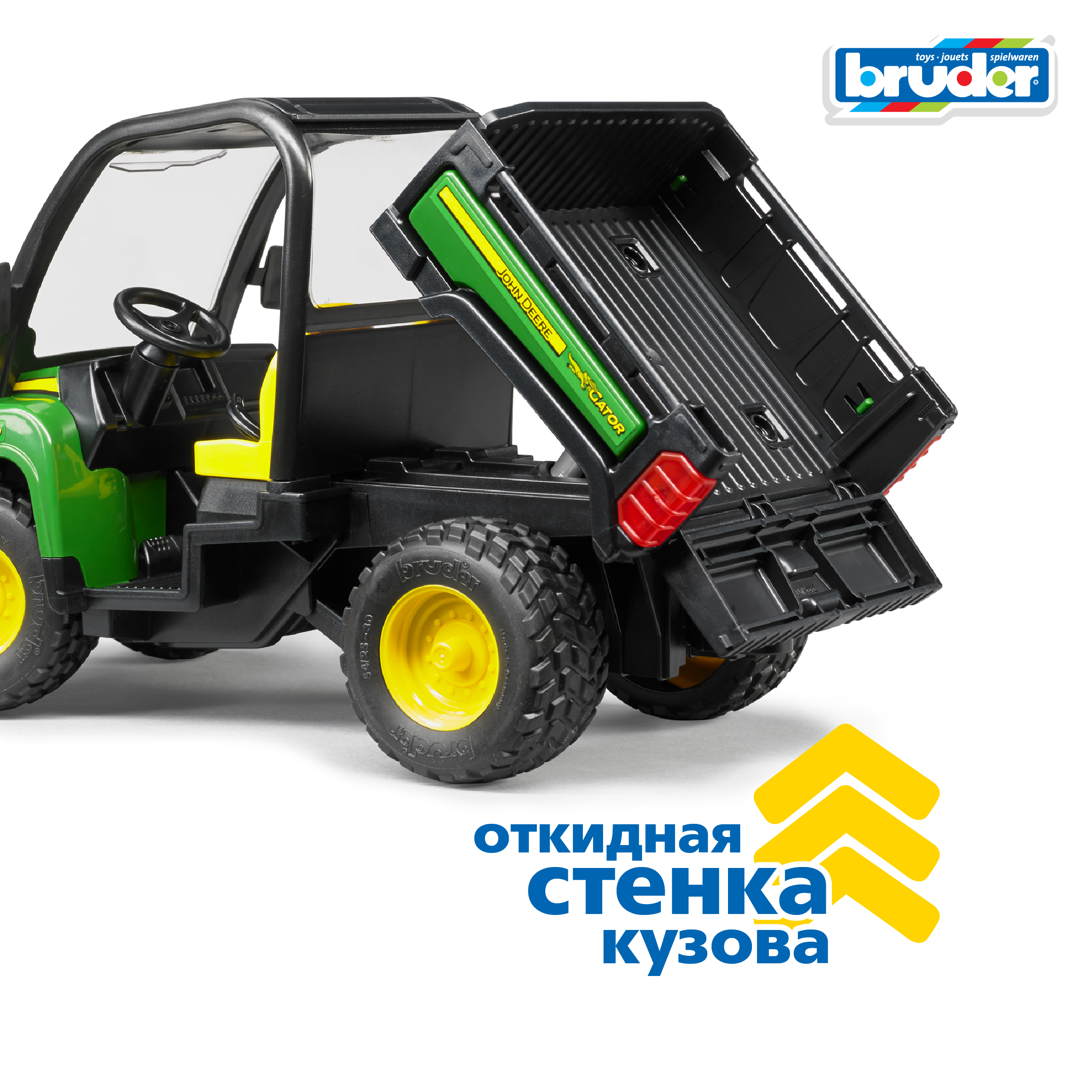 Самосвал Bruder John Deere Gator XUV 855D 1:16 02-491 - фото 4