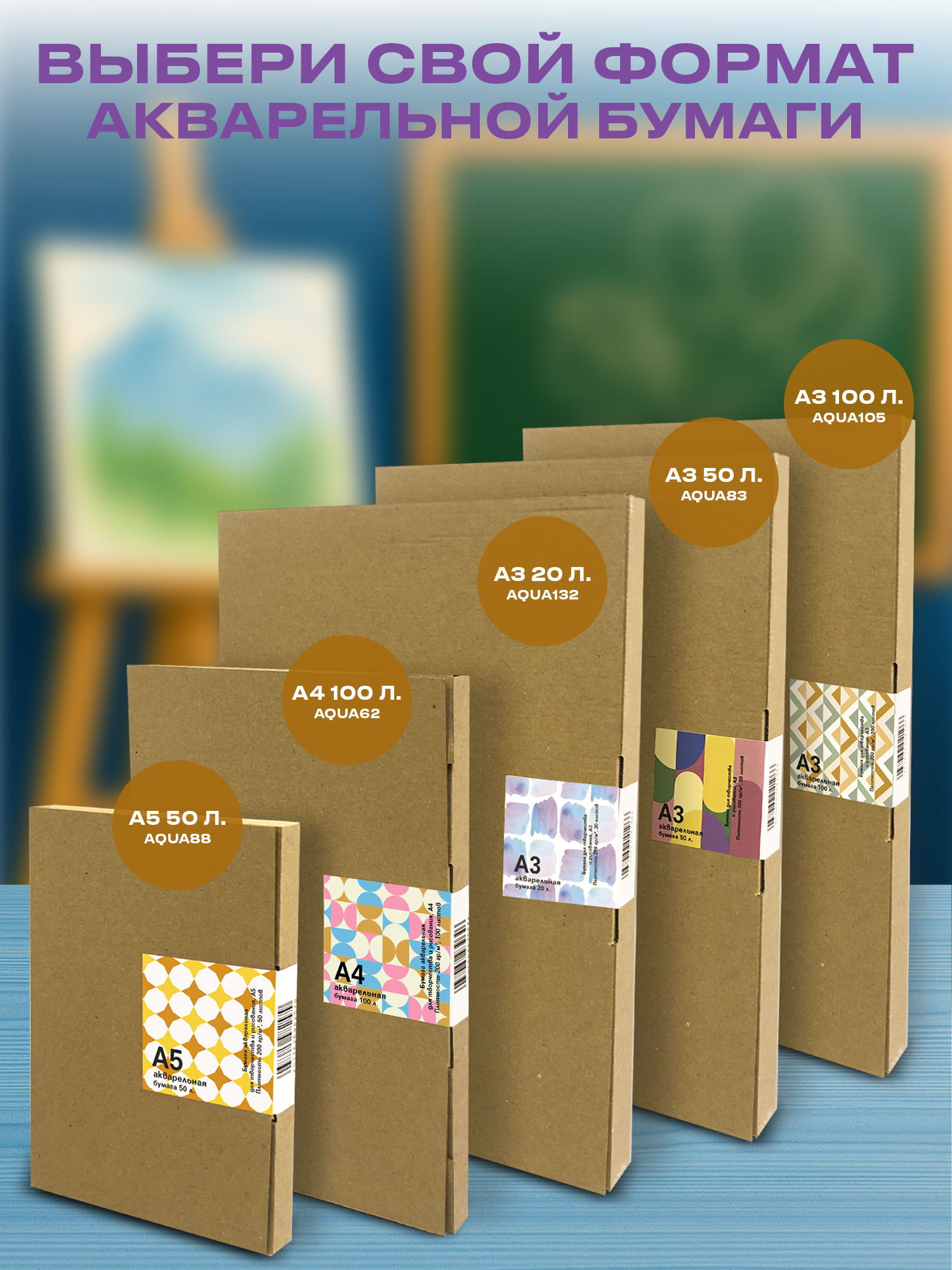 Художественная бумага, ватман, папка для рисования Лисса Принт для акварели 50 лист. - фото 5