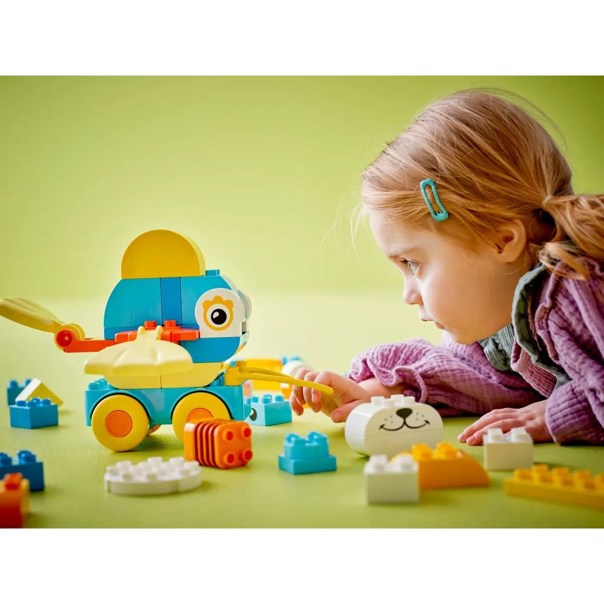 Конструктор LEGO DUPLO 3 в 1 животные на колесах 58 дет. - фото 9