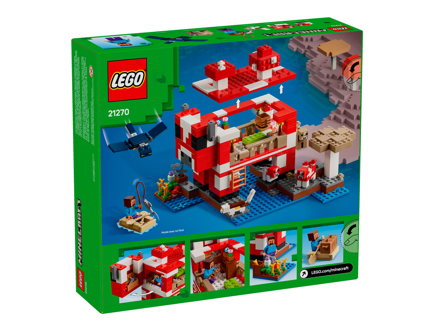 Конструктор LEGO Minecraft Большой Грибной Дом 500 дет. - фото 7