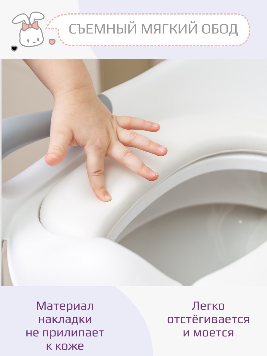 Накладка на унитаз KidWick Panda Soft розовый - фото 4