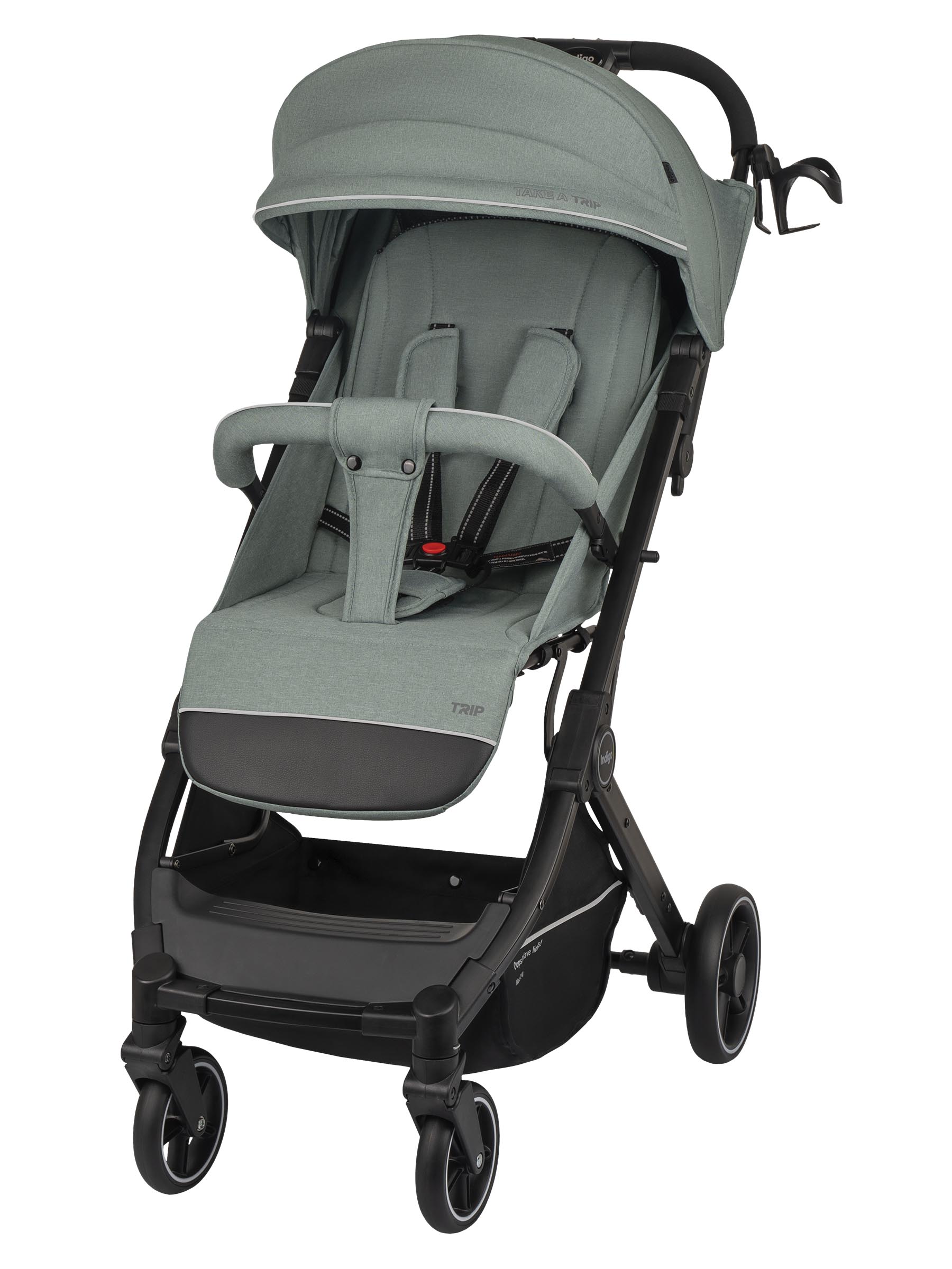 Коляска прогулочная Indigo Trip для путешествий зеленый - фото 10