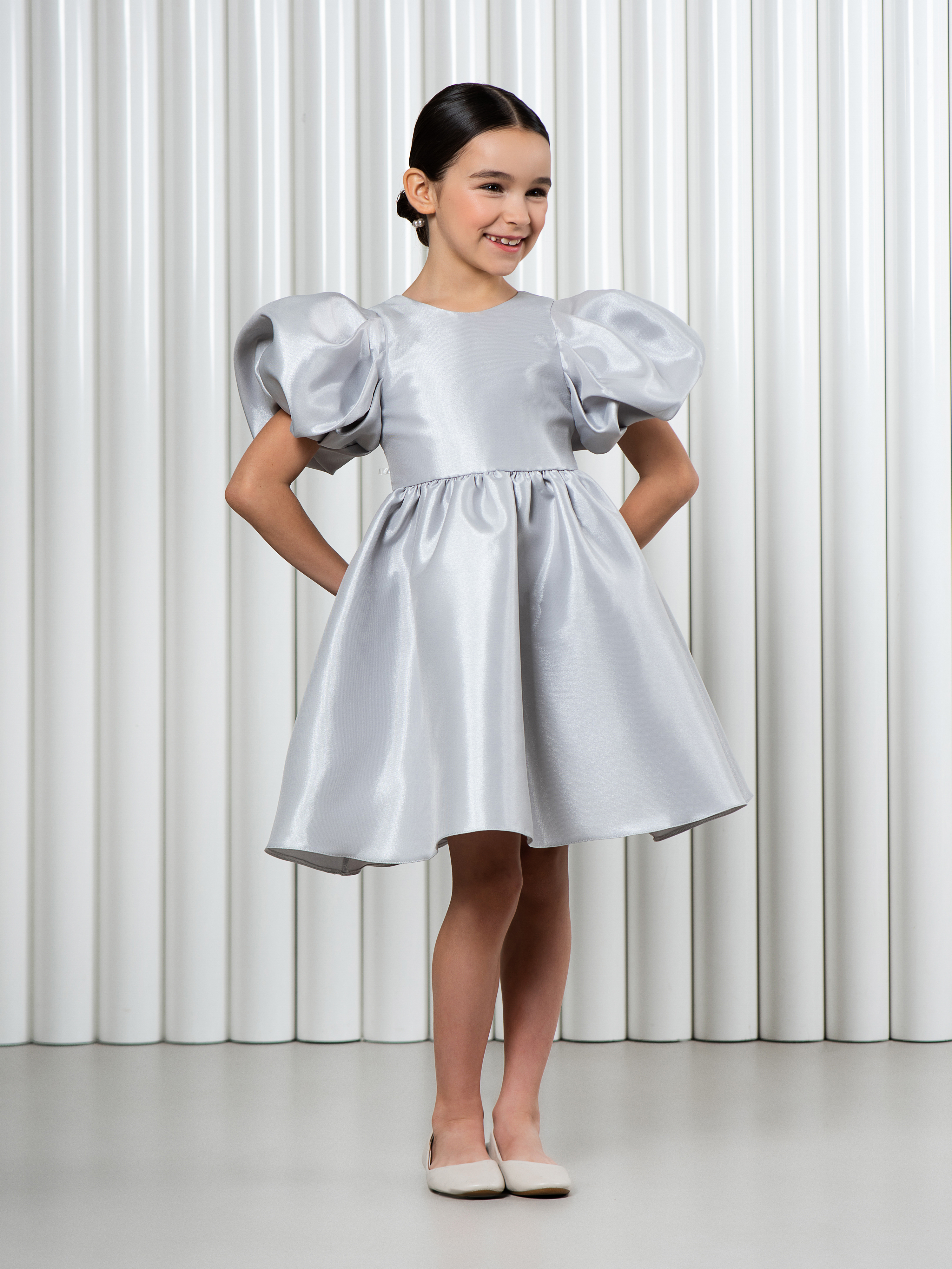 Платье LisaWeta D-143 серый - фото 1