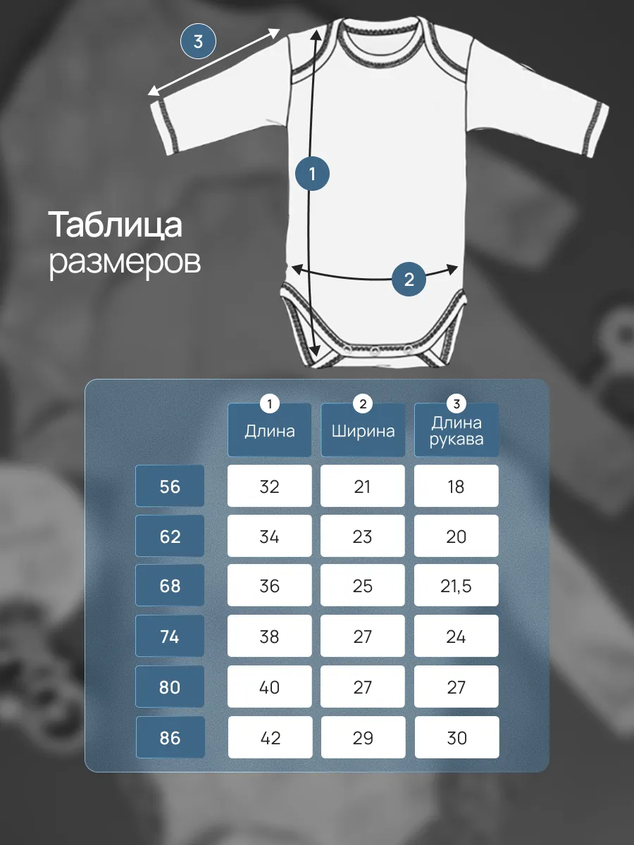 Боди 3 шт Супер Пупс нбр/3пр/бд/sk20/синийлисточкиветочки - фото 7