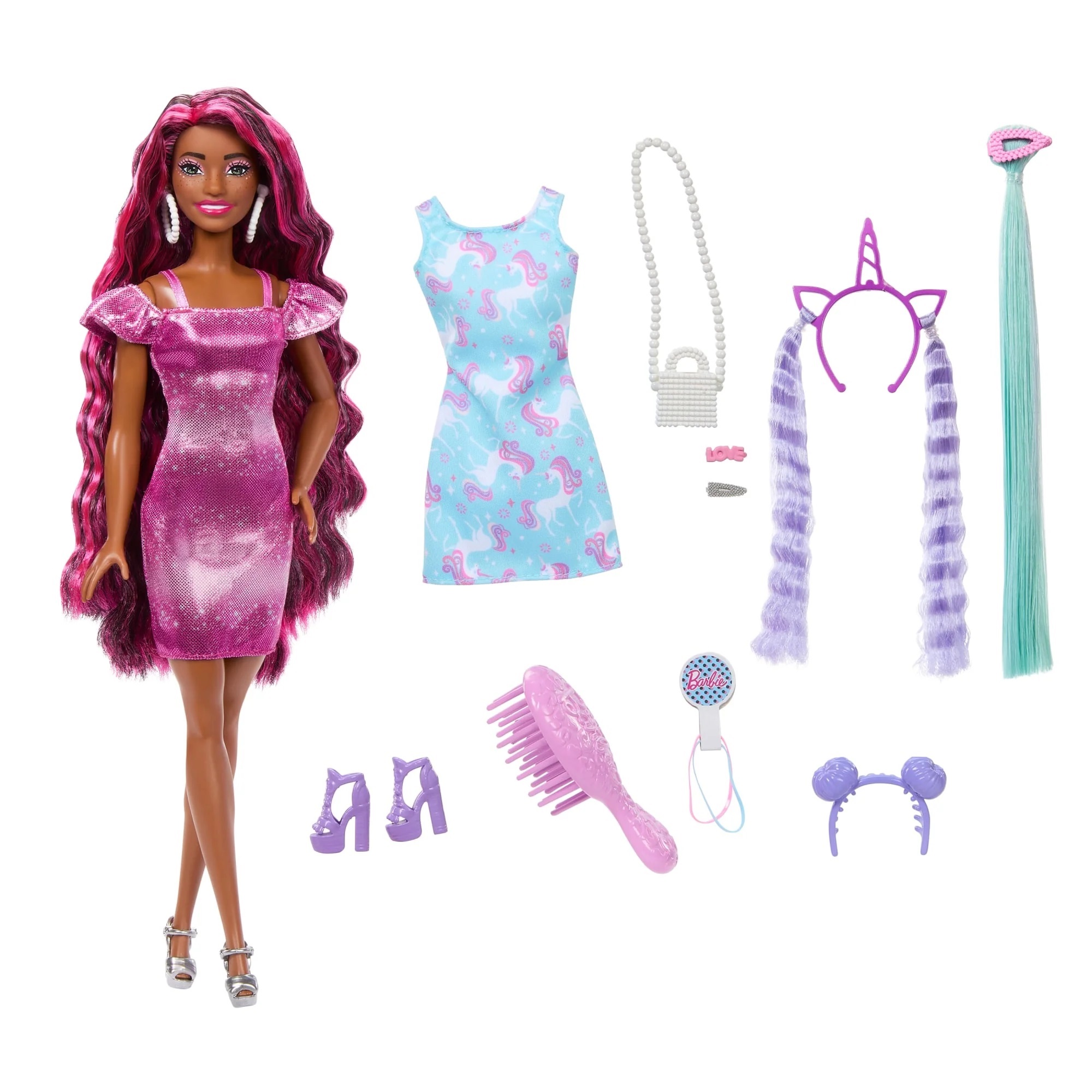 Кукла модельная Barbie Hair Play Единорог HKT99 - фото 1