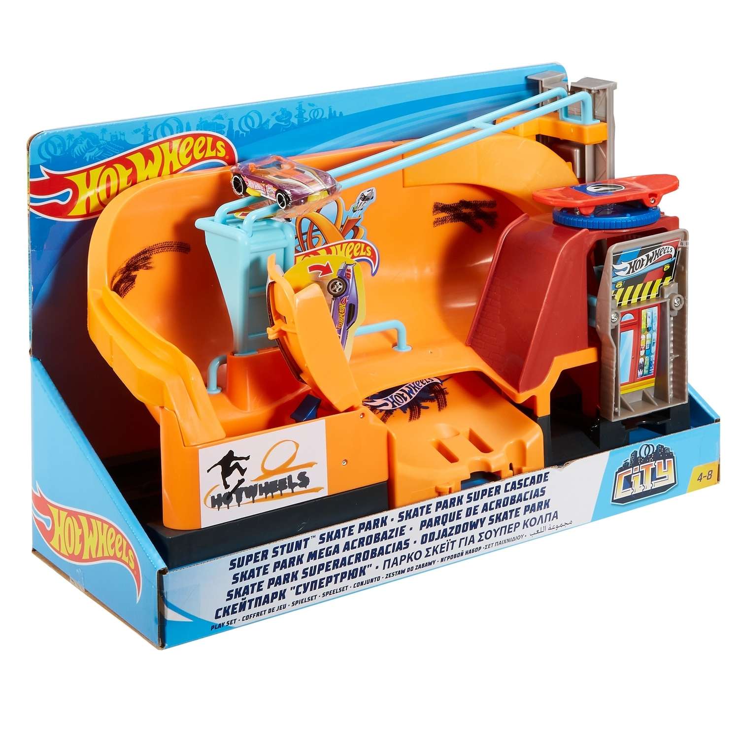 Трек Hot Wheels Скейт парк с пусковой установкой FNB15 - фото 3