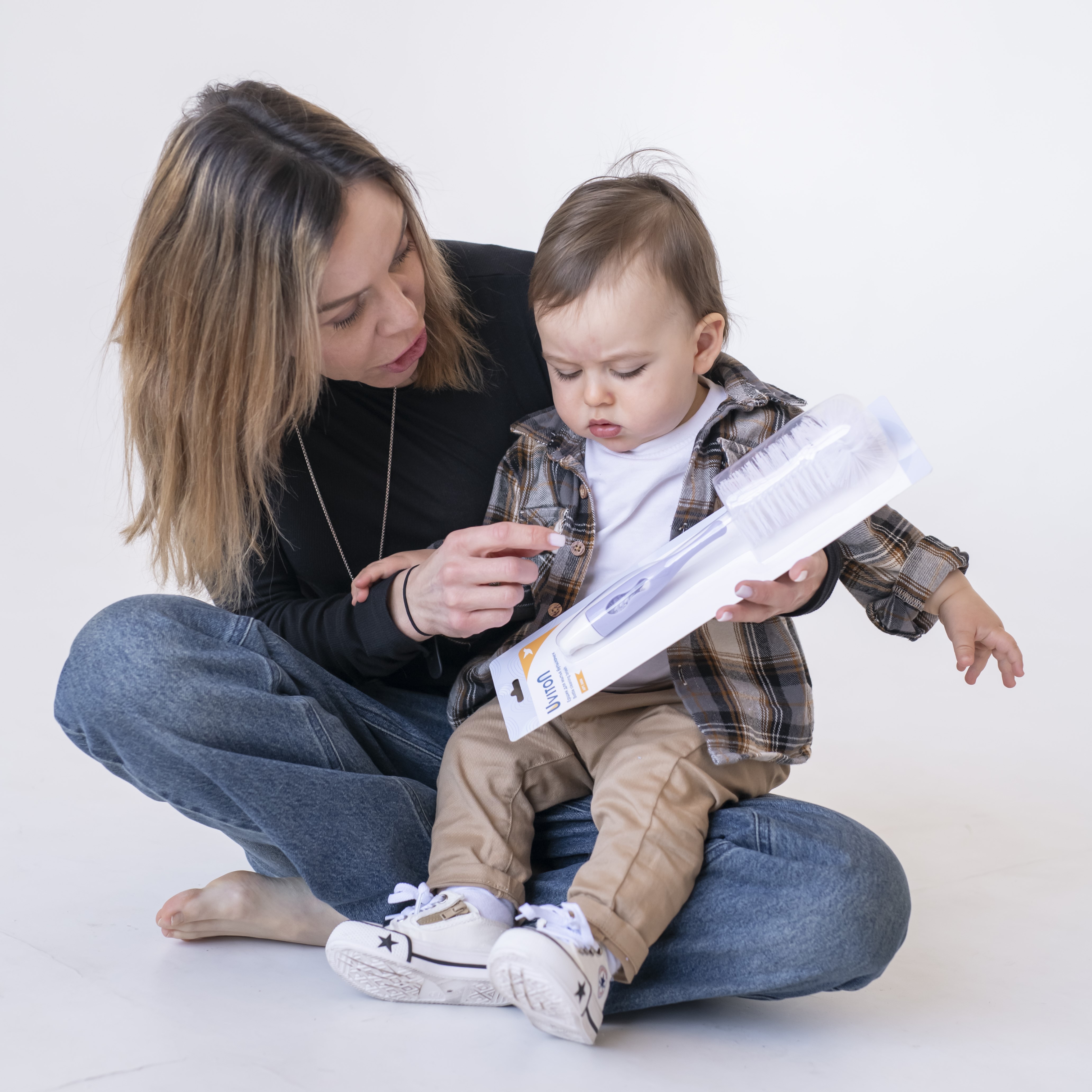 Ершик для мытья Uviton для мытья бутылочек 2 в 1 - фото 8