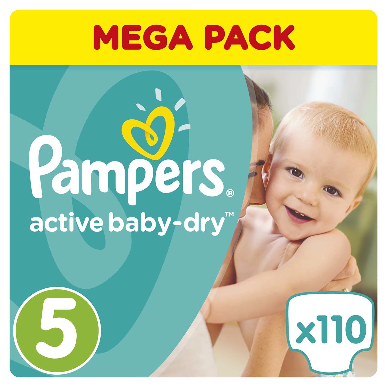Подгузники Pampers Active Baby-Dry 5 (11-16 кг) 110 шт. - фото 1