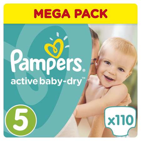 Подгузники Pampers Active Baby-Dry 5 (11-16 кг) 110 шт.