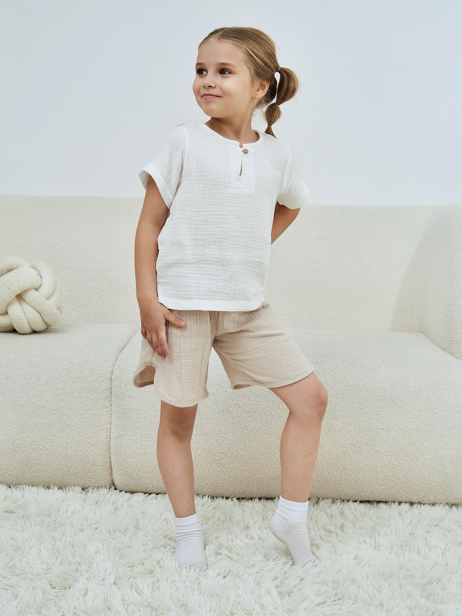 Шорты MOUN Шорты_муслин_бежевый - фото 13