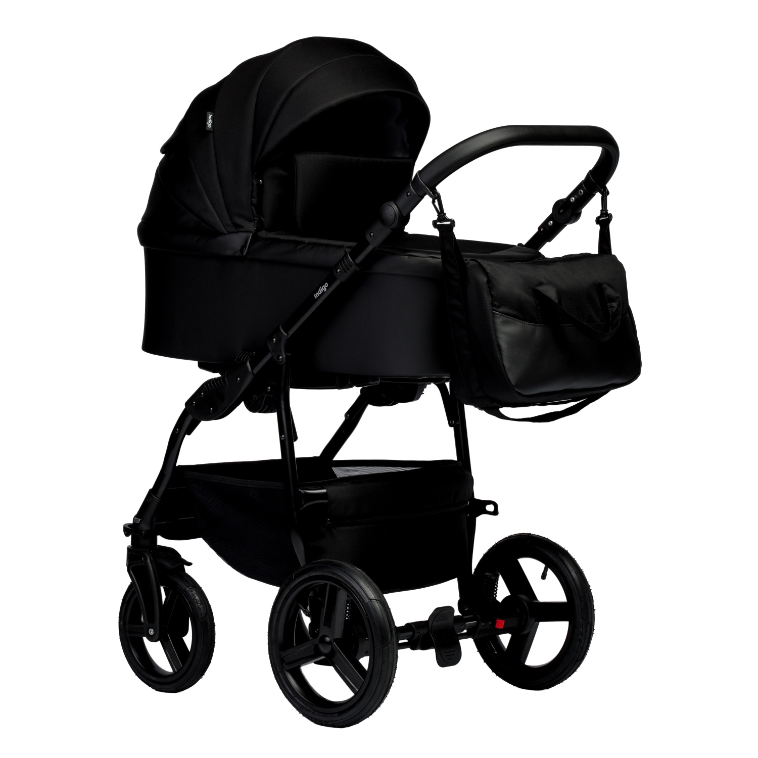 Коляска 2в1 Indigo Impulse Eco Ie 08 черный - фото 1