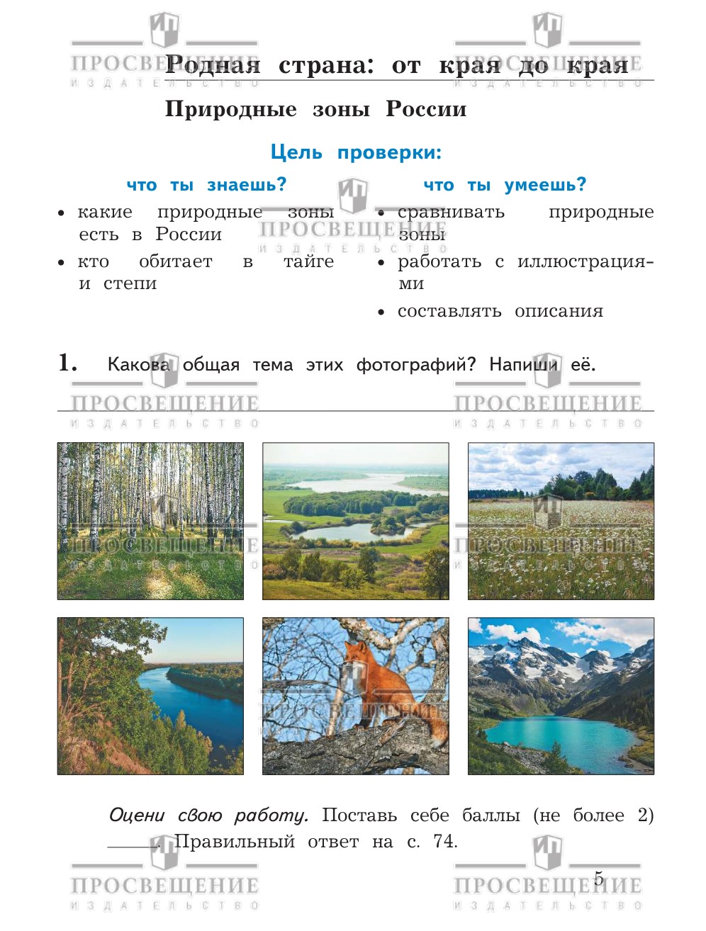 Пособия Просвещение Окружающий мир 4 класс Тетрадь для проверочных работ В 2 частях Часть 2 - фото 2