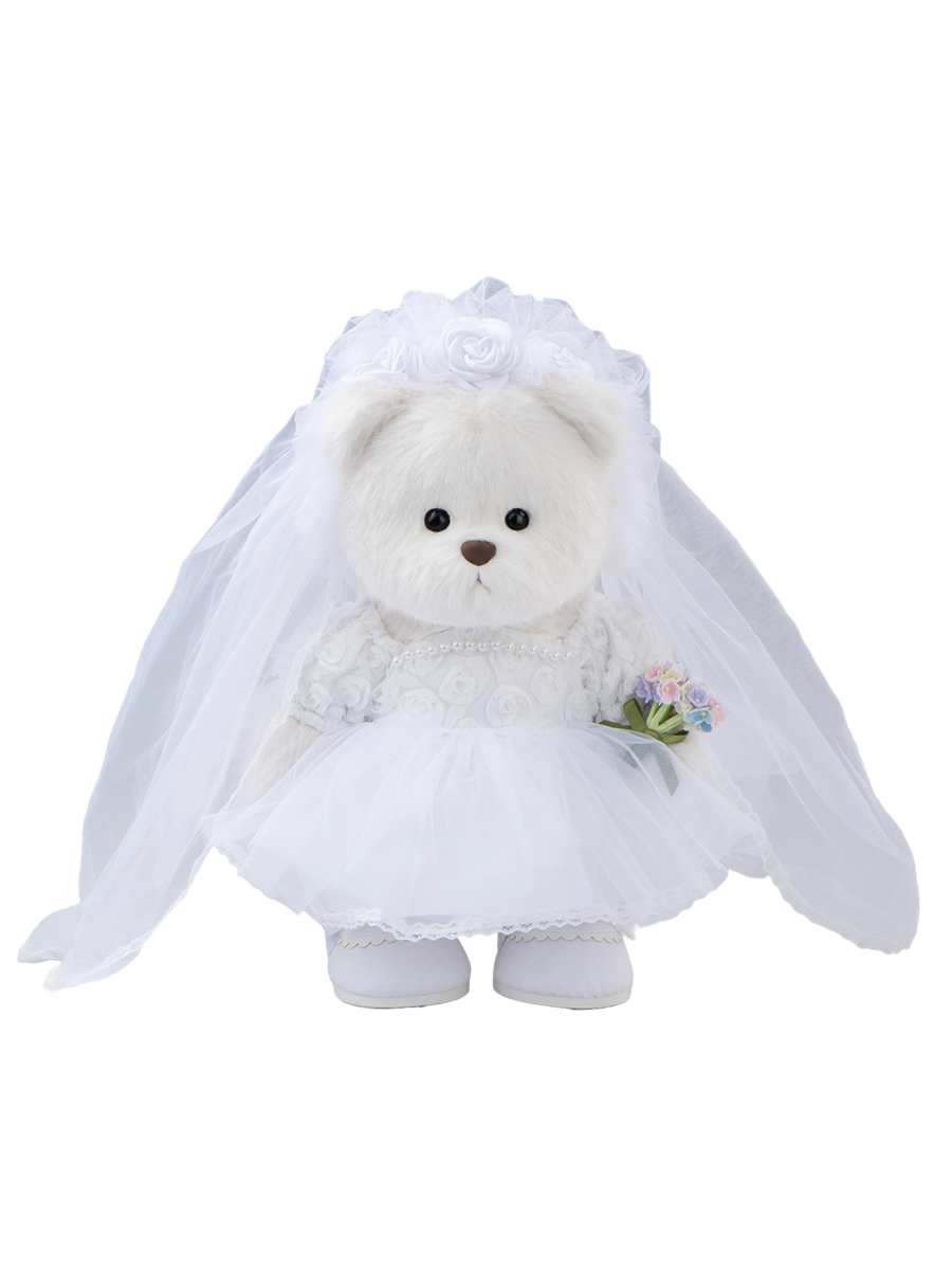 Мягкая игрушка TeddyTales Медведь в Платье Невесты M - фото 8