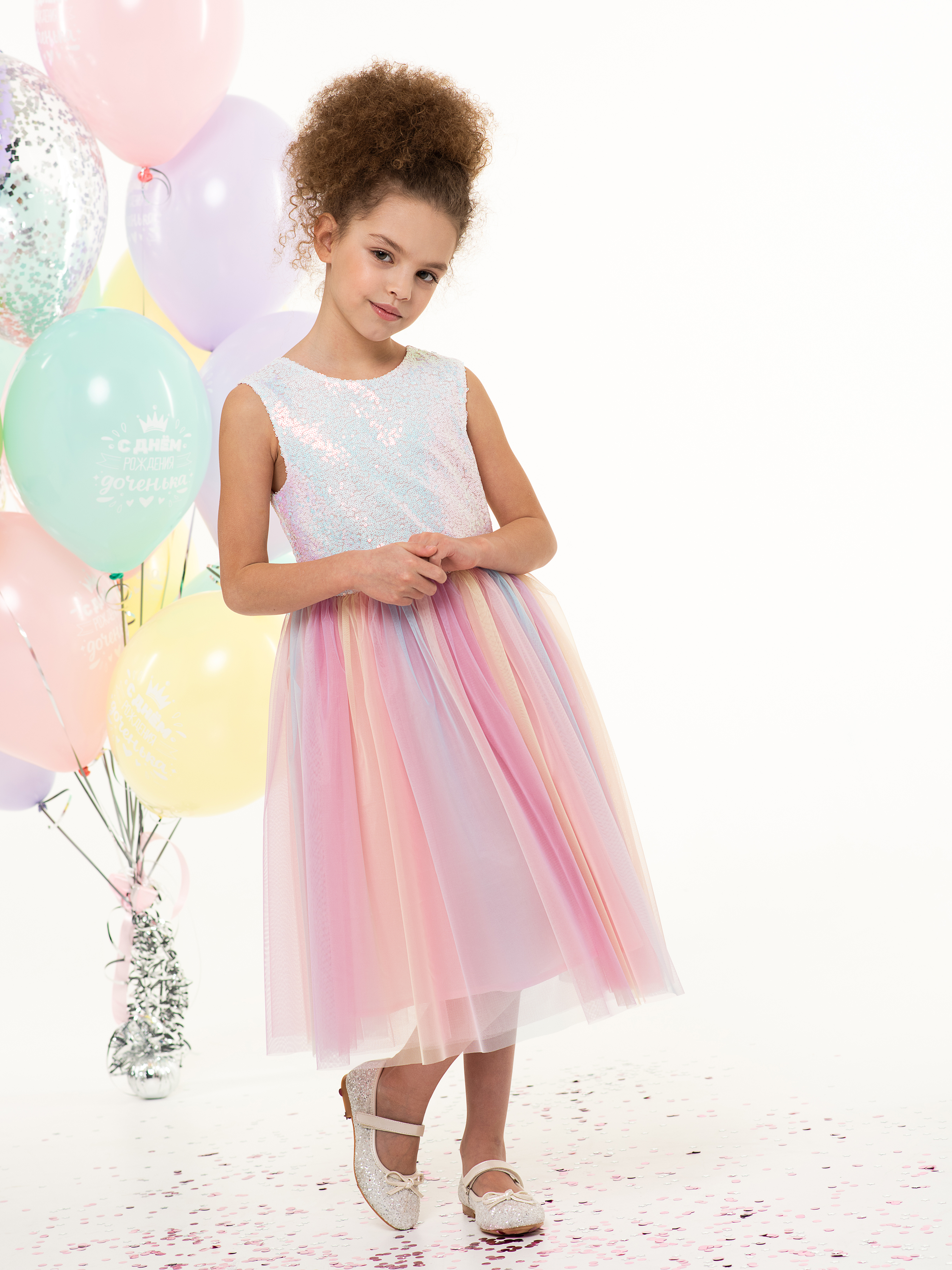 Платье LisaWeta D368 розовый - фото 5