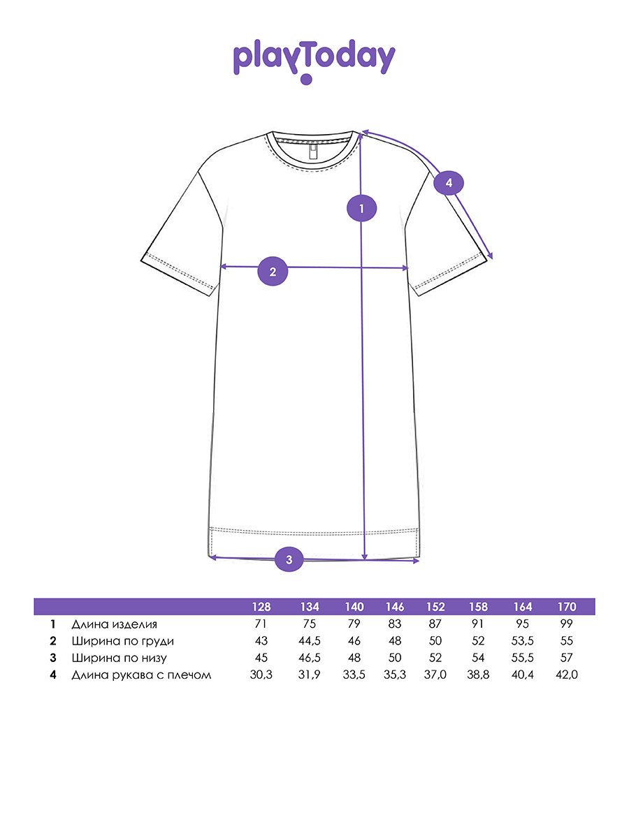 Платье-футболка PlayToday 12621698 - фото 5