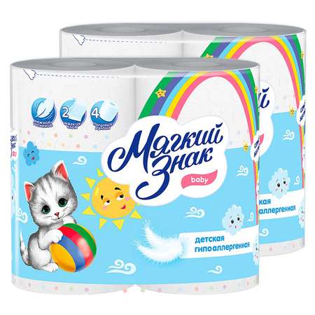 Туалетная бумага Мягкий Знак 4 шт.