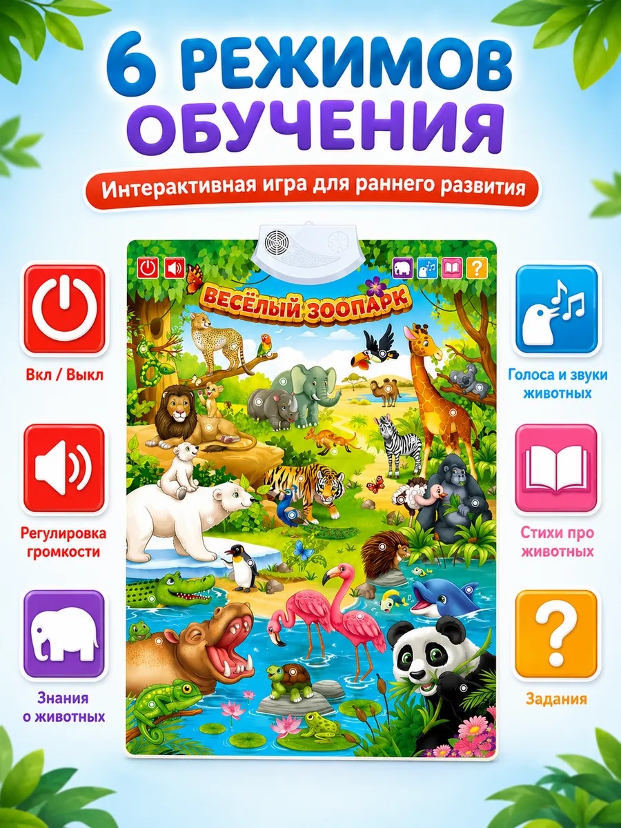Плакат ТОТОША Обучающий изучаем животных - фото 4