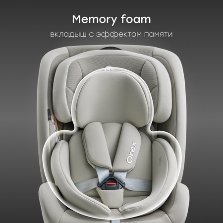 Автокресло Happy Baby Orex Isofix 0+/1/2/3 (0-36 кг) серый