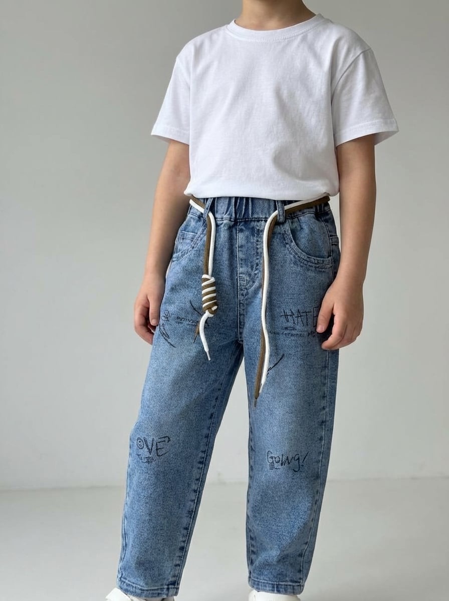 Изображение товара Джинсы MODERNFECI 98 для девочек с высокой посадкой