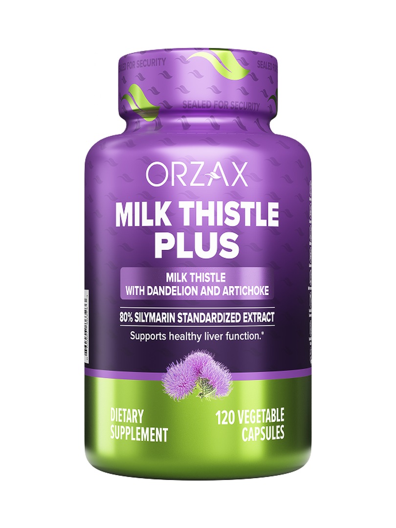 Расторопша с артишоком ORZAX Milk Thistle Plus 120 капсул - фото 1
