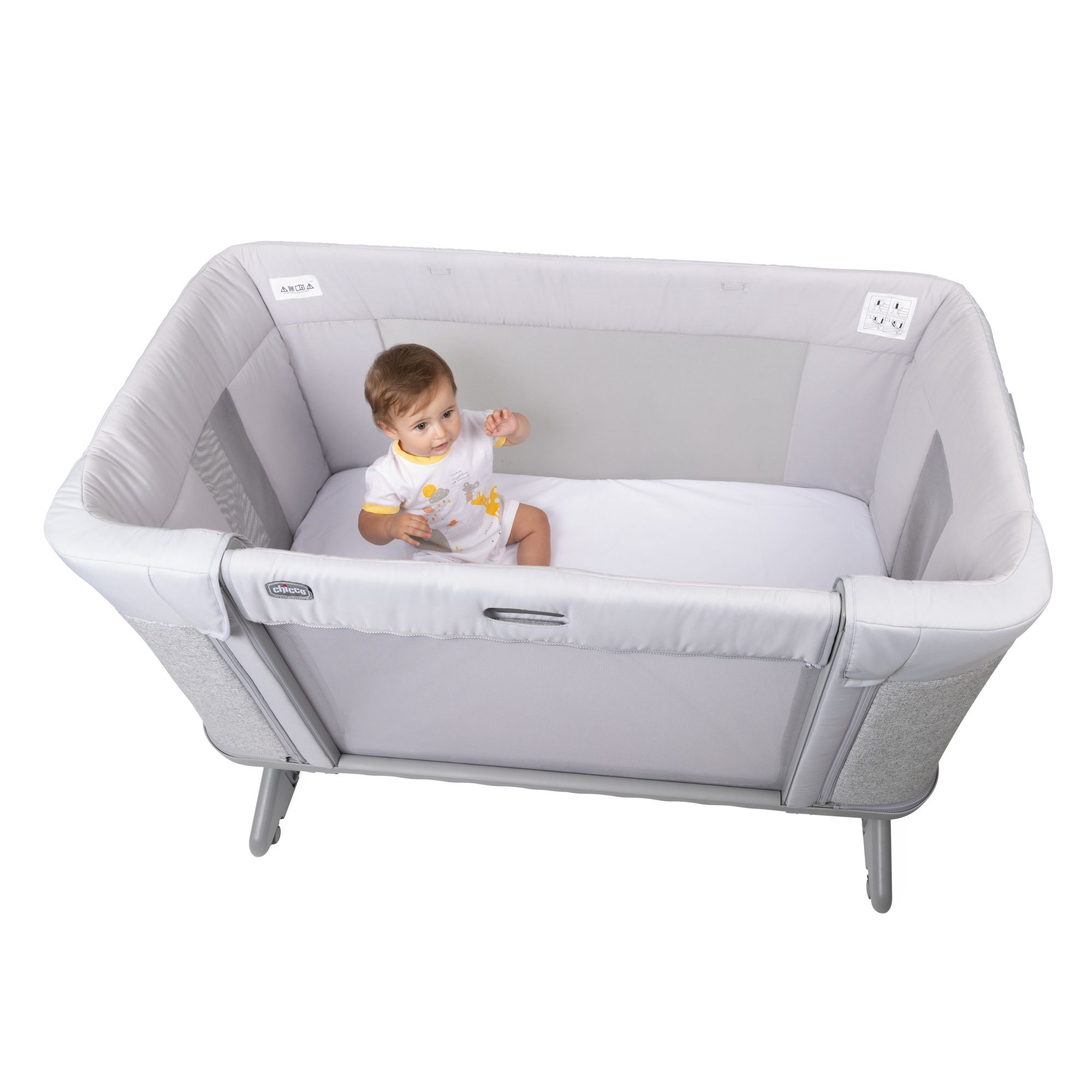 Детская кроватка Chicco Next2Me Forever 3в1 с рождения до 4 лет Ash Grey, без маятника - фото 23