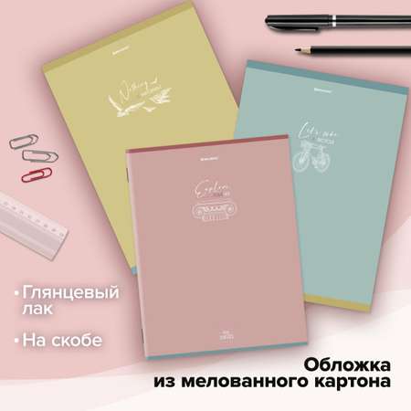 Общая тетрадь Brauberg клетка 96 лист. 3 шт.