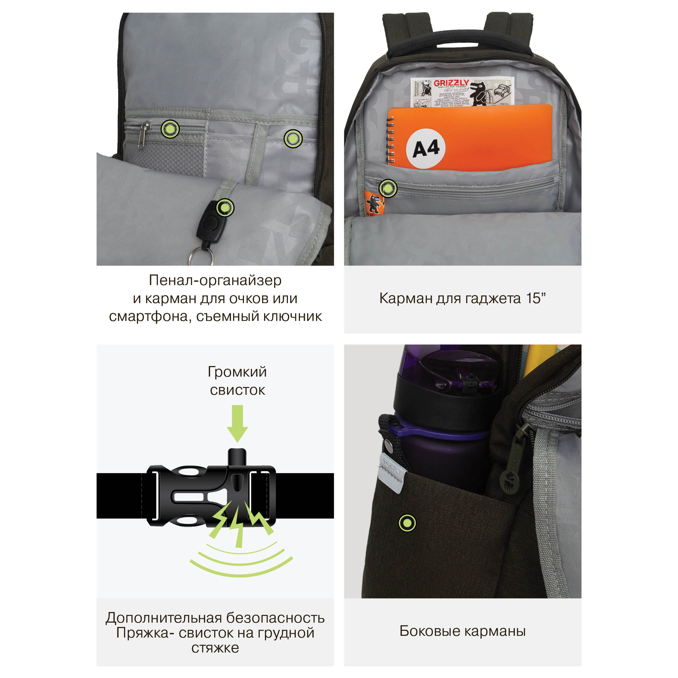 Рюкзак Grizzly для мальчика - фото 11