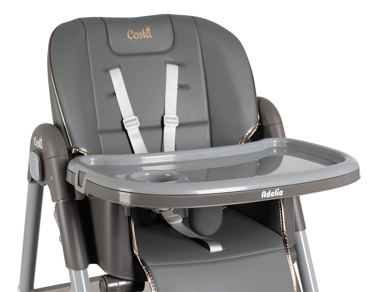 Стульчик для кормления Costa Adelia серый - фото 17