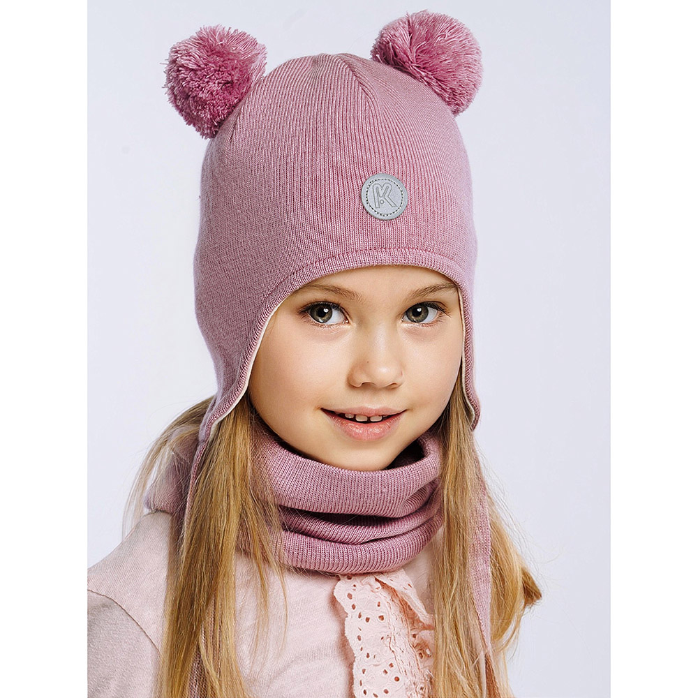 Шапка и снуд ПриКиндер U-Sp22529 Цвет: Розовый - фото 2