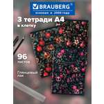 Общая тетрадь Brauberg клетка 96 лист. 3 шт.