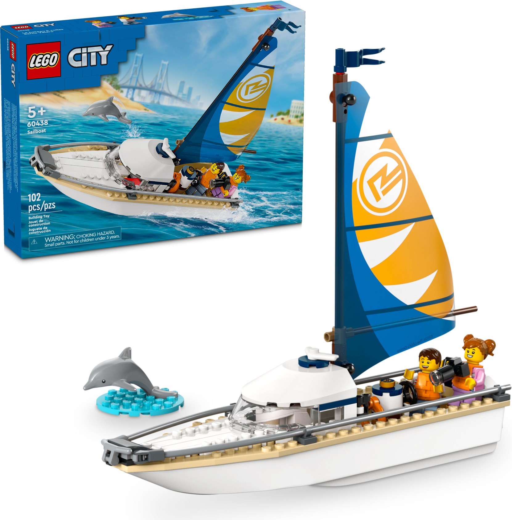 Изображение товара Конструктор LEGO City Парусная лодка 60438 для детей от 5 лет Изображение товара Конструктор LEGO City Парусная лодка 60438 для детей от 5 лет