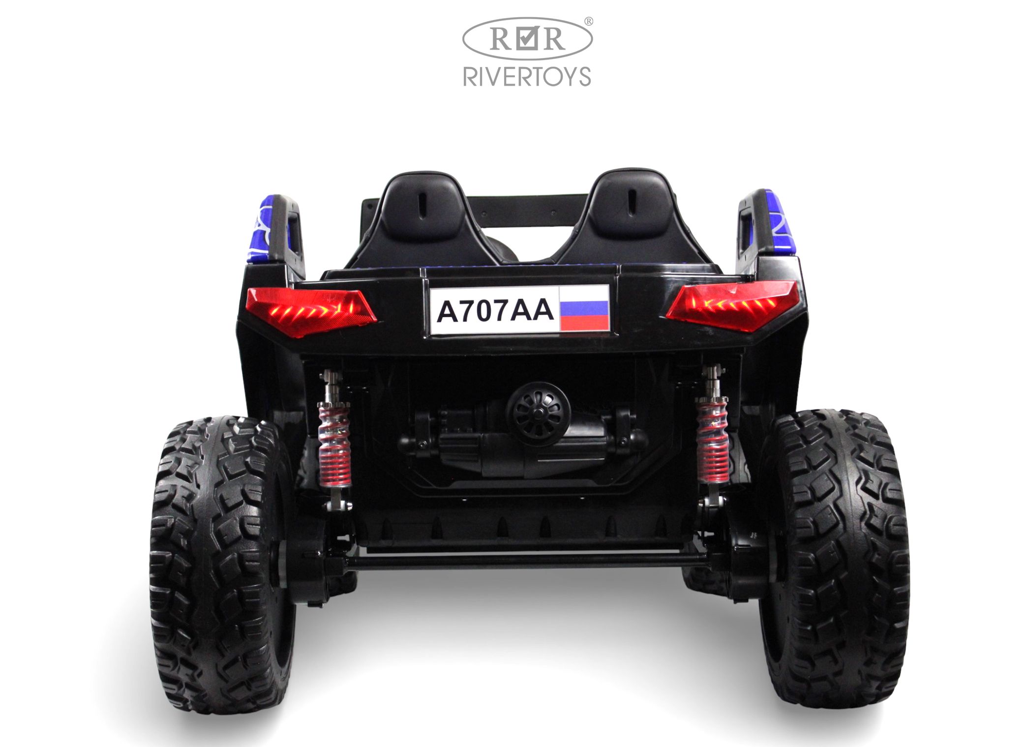 Электромобиль RIVERTOYS A707AA-LUX-NEW-BLUE-SPIDER С пультом ДУ - фото 8