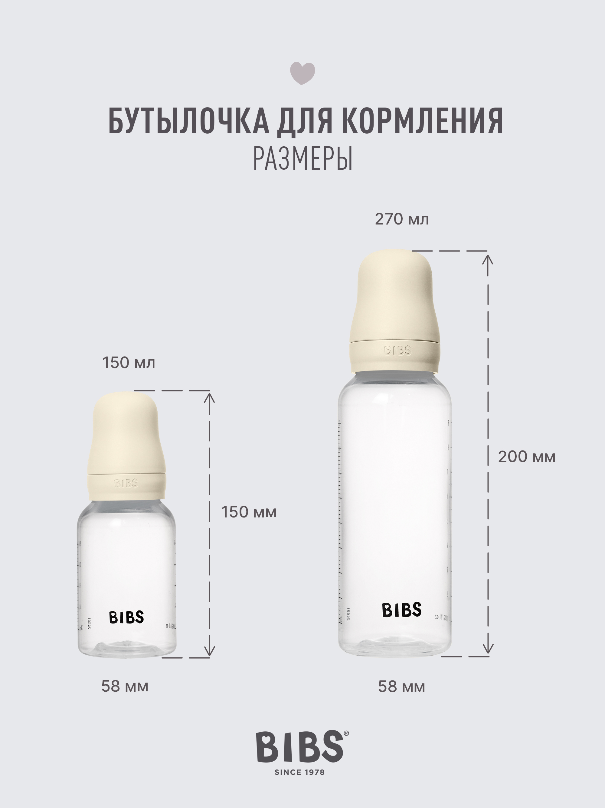 Бутылочка BIBS Classic+ 150 мл 1 шт. - фото 4