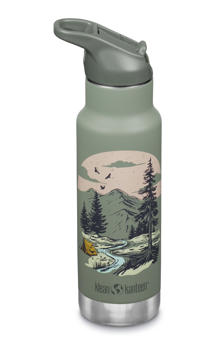 Детская термобутылка Klean Kanteen Insulated Kid Classic Flip Sport 12oz (355 мл) Mountain Scape - фото 1