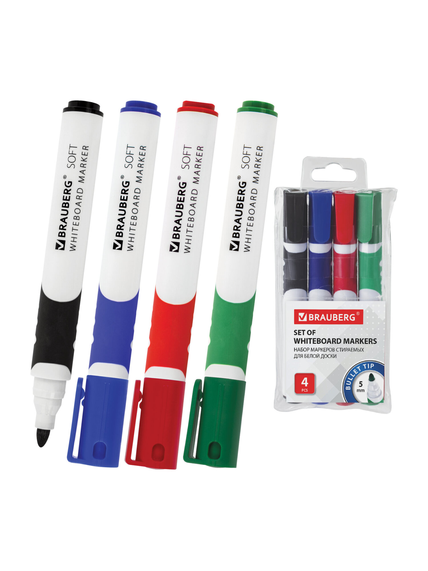 Маркеры Brauberg 4 шт. - фото 5