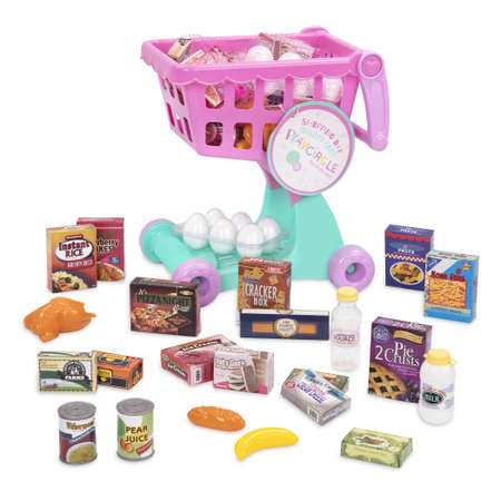 Игровой набор PlayCircle тележки и корзинки, продукты