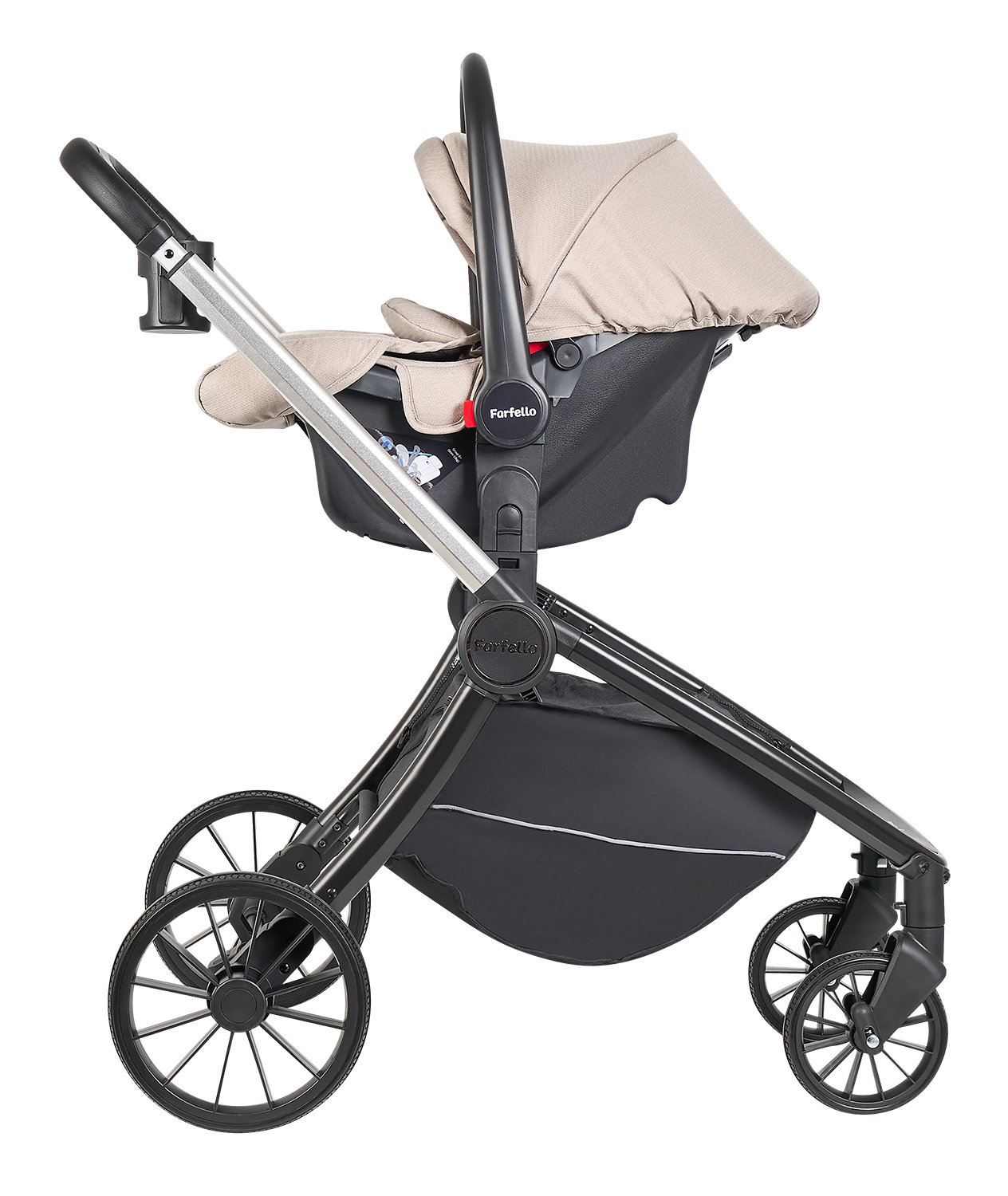 Коляска 3в1 Farfello Baby shell бежевый - фото 24