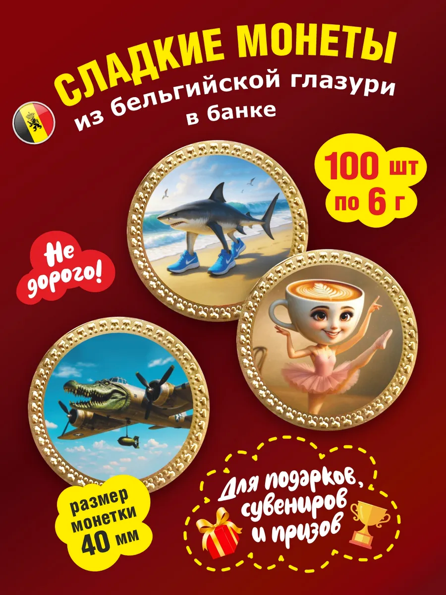 Шоколадные монеты KORTEZ Брейнрот 100 шт 6г бельгийская глазурь - фото 3