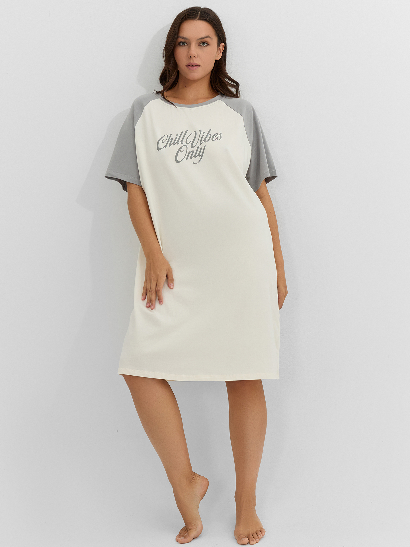 Сорочка ночная Mark Formelle (Марк Формэль) 572385/молочный +печать3 - фото 4