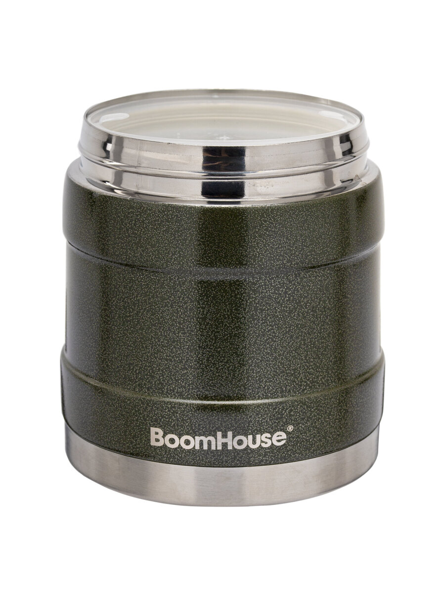 Термос BoomHouse для чая кофе еды 1 литр с широким горлом и ремешком походный - фото 3
