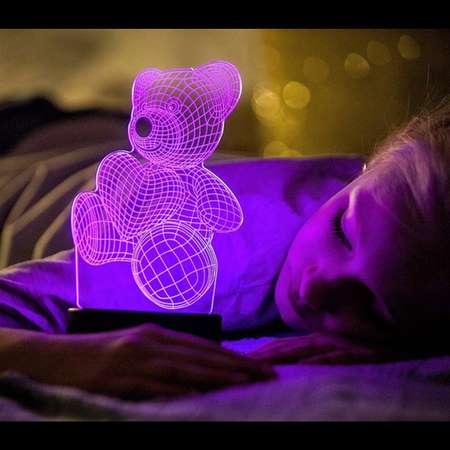 Светильник MINI-TOYS Мишутка с сердцем LED RGB