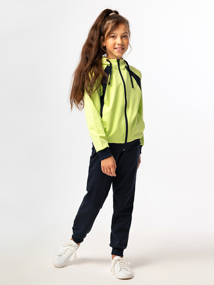 Спортивный костюм RODOS М-258/темно-синий_салатовый - фото 5